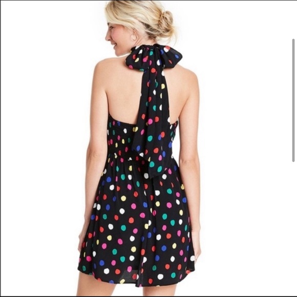 NWT RIXO x Target Polka Dot Mini Halter Dress - Picture 3 of 10